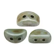 Cuentas de vidrio Kos® por Puca® 6x3 mm Blue/Verde Gris Marbré x10g