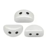 Cuentas de vidrio Kos® por Puca® 6x3 mm Opaque White Ceramic Look x10g