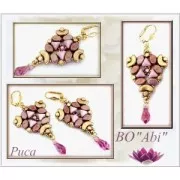 Cuentas de vidrio Kos® por Puca® 6x3 mm Opaque Ivory Ceramic Look x10g