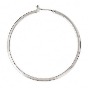 Pendientes aro hilo cuadrado de metal a decorar 50x1.9 mm Chapado en plata finax2