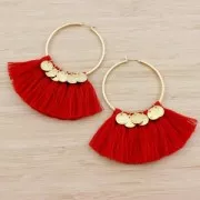 Pendientes aro hilo cuadrado de metal a decorar 50x1.9 mm Chapado en plata finax2