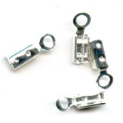 Mini terminal 1,5 mm Chapado en plata fina x10