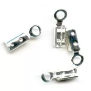 Mini terminal 1,5 mm Chapado en plata fina x10