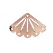 Separador para tejido de cuentas Miyuki 11/0 Perles & co 14x20 mm dorado rosa