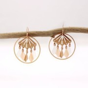 Separador tejido de cuentas Miyuki 11/0 Perles & co 14x20 mm Dorado con oro fino