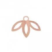 Dije calado hoja pequeña exclusividad Perles & Co 9 mm dorado rosa