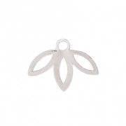 Dije calado hoja pequeña exclusividad Perles & Co 9 mm Chapado en plata fina