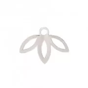 Dije calado hoja pequeña exclusividad Perles & Co 9 mm Chapado en plata fina