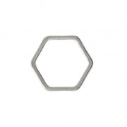 Anilla para montaje y tejido hexágono 12 mm Plata x25|raw }}
