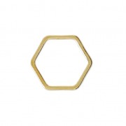 Anilla para montaje y tejido hexágono 12mm dorado x25|raw }}