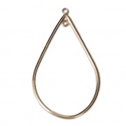 Entrepieza gota 2 anillas 42 mm Gold filled x1