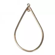 Entrepieza gota 2 anillas 42 mm Gold filled x1