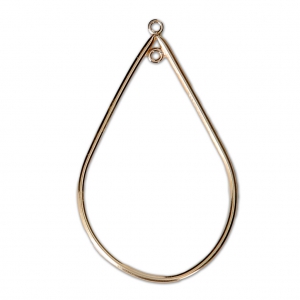 Entrepieza gota 2 anillas 42 mm Gold filled x1