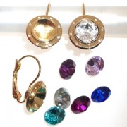 Ganchos para tejido para cabuchón PureCrystal 1028/1088 8 mm dorado x2