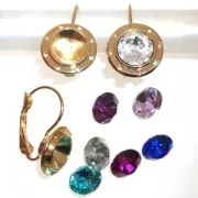 Ganchos para tejido para cabuchón PureCrystal 1028/1088 8 mm dorado x2