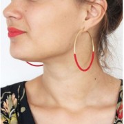 Pendientes de aro 53 mm de Acero Inox x2