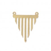 Entrepieza triángulo 2 anillas corte con láser 23x27 mm dorado x1|raw }}