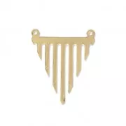 Entrepieza triángulo 2 anillas corte con láser 23x27 mm dorado x1