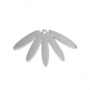 Colgantes nenúfar corte con láser 25x14 mm - rodiado x2|raw }}