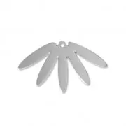 Colgantes nenúfar corte con láser 25x14 mm - rodiado x2