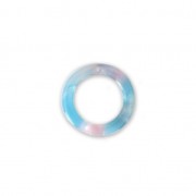 Colgante anilla de acetato de celulosa 14.5 mm Concha de tortuga Rosa/Azul x1|raw }}