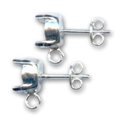 pendientes con trasera soporte cabuchón 1028 8 mm Plata 925 x2|raw }}