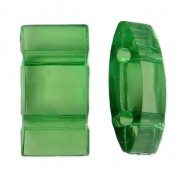 Cuentas acrilica Entrepiezas 2 agujeros Carrier Beads 18x9 mm Green x10