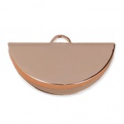 Terminal para cintas y cordones media luna 28x15 mm dorado rosa HQ x1