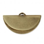 Terminal para cintas y cordones media luna 28x15 mm bronce x1