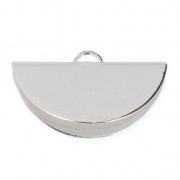 Terminal para cintas y cordones media luna 28x15 mm plateado x1|raw }}