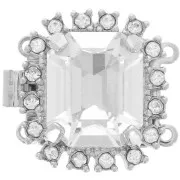 Cierre 2 vías 17 mm cabujón PureCrystal Crystal