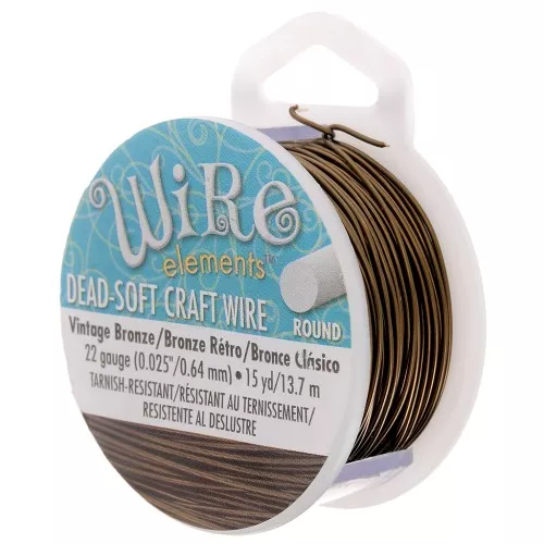 Hilo de cobre Craft Wire flexible 0.64 mm Vintage bronce x 13.5 m