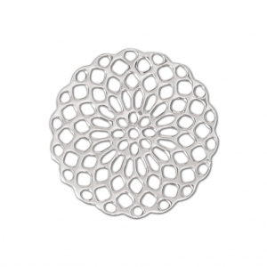 Colgante rosatón 20 mm para hacer tus propias piezas de Joyería y bisutería argenté x4