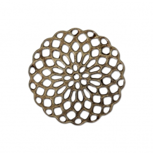 Colgante rosatón 20 mm para hacer tus propias piezas de Joyería y bisutería bronce x4