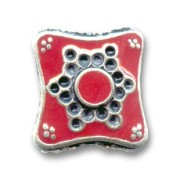 Separador 2 vías esmaltado 20x18 mm Rojo x1