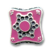 Separador 2 vías esmaltado 20x18 mm Fucsia x1|raw }}