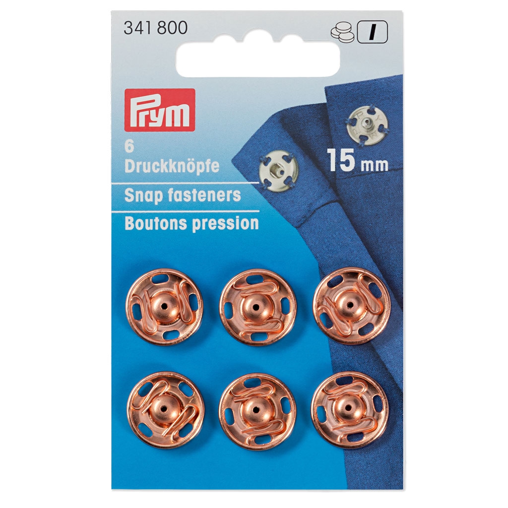 6 broches presión (corchetes) metálicos a