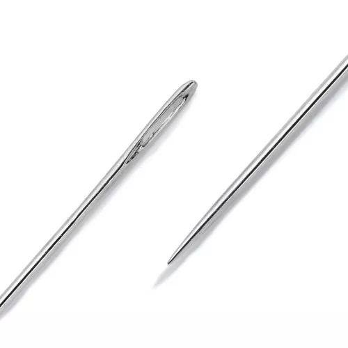 Agujas ultra-finas para bordado de cuentas n°10 y 12 ojo plateado x4