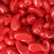 Cuentas de vidrio checa 2 agujeros Zoliduo® Right  5x8mm Red Coral x20|raw }}