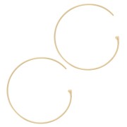 Pendientes de aro con bola de oro laminado 25 mm x2