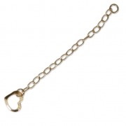 Cadena de extensión corazón 60 mm Gold Filled|raw }}