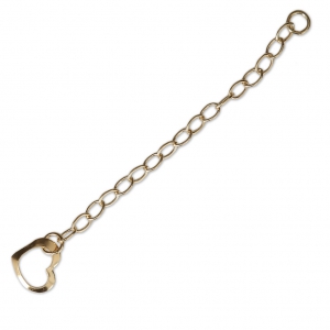 Cadena de extensión corazón 60 mm Gold Filled