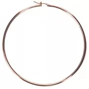 Pendientes aro de metal a decorar 70x1.9 mm dorado rosa x2