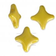 Cuentas abalorios Star Beads by Perles & Co 11x11mm Opaque Amarillo Ceramic Lookx30|raw }}