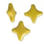Cuentas abalorios Star Beads by Perles & Co 11x11mm Opaque Amarillo Ceramic Lookx30