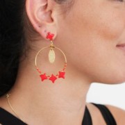 Cuentas abalorios Star Beads by Perles & Co 11x11mm Opaque Amarillo Ceramic Lookx30