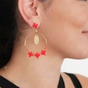 Cuentas abalorios Star Beads by Perles & Co 11x11mm Opaque Amarillo Ceramic Lookx30