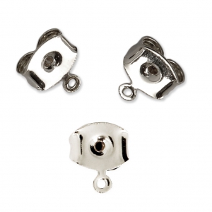 Poussoirs Poussettes con anillo a decorar de 7 mm para Ganchos pendientes rodiados x2