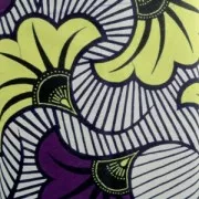 Tela Wax - Flores de boda  - Morado / Amarillo x20cm