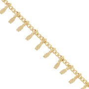 Cadena de fantasía 2.3x1.3 mm Dorado x50cm